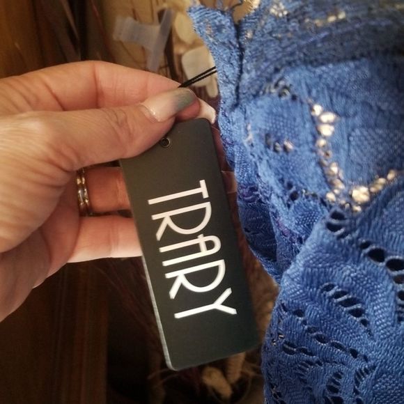 New romantic vintage off shoulder lace dress - Picture 2 of 2